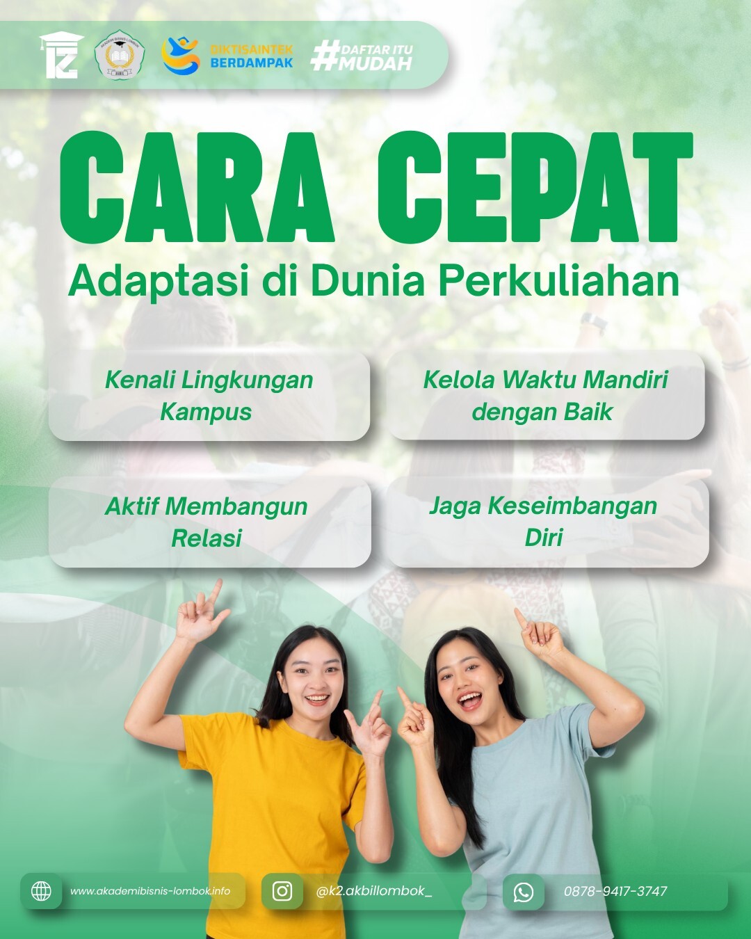 Berikut Ini Cara Cepat Beradaptasi di Dunia Perkuliahan 