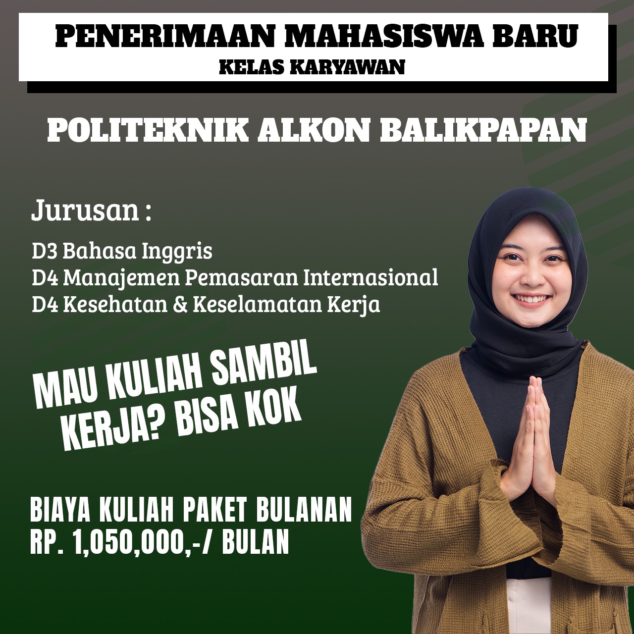 Kuliah Sambil Kerja di Politeknik Balikpapan Kalimantan Timur