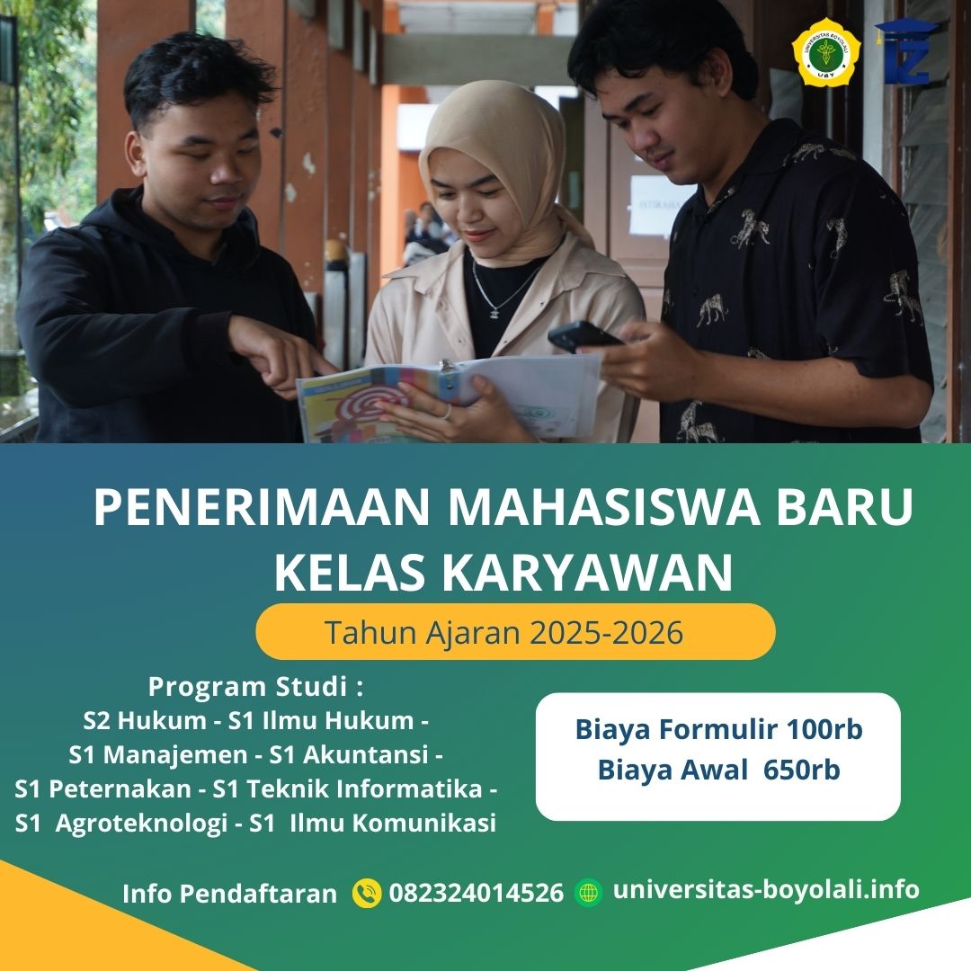 Informasi Biaya Kelas Karyawan di Universitas Boyolali K2