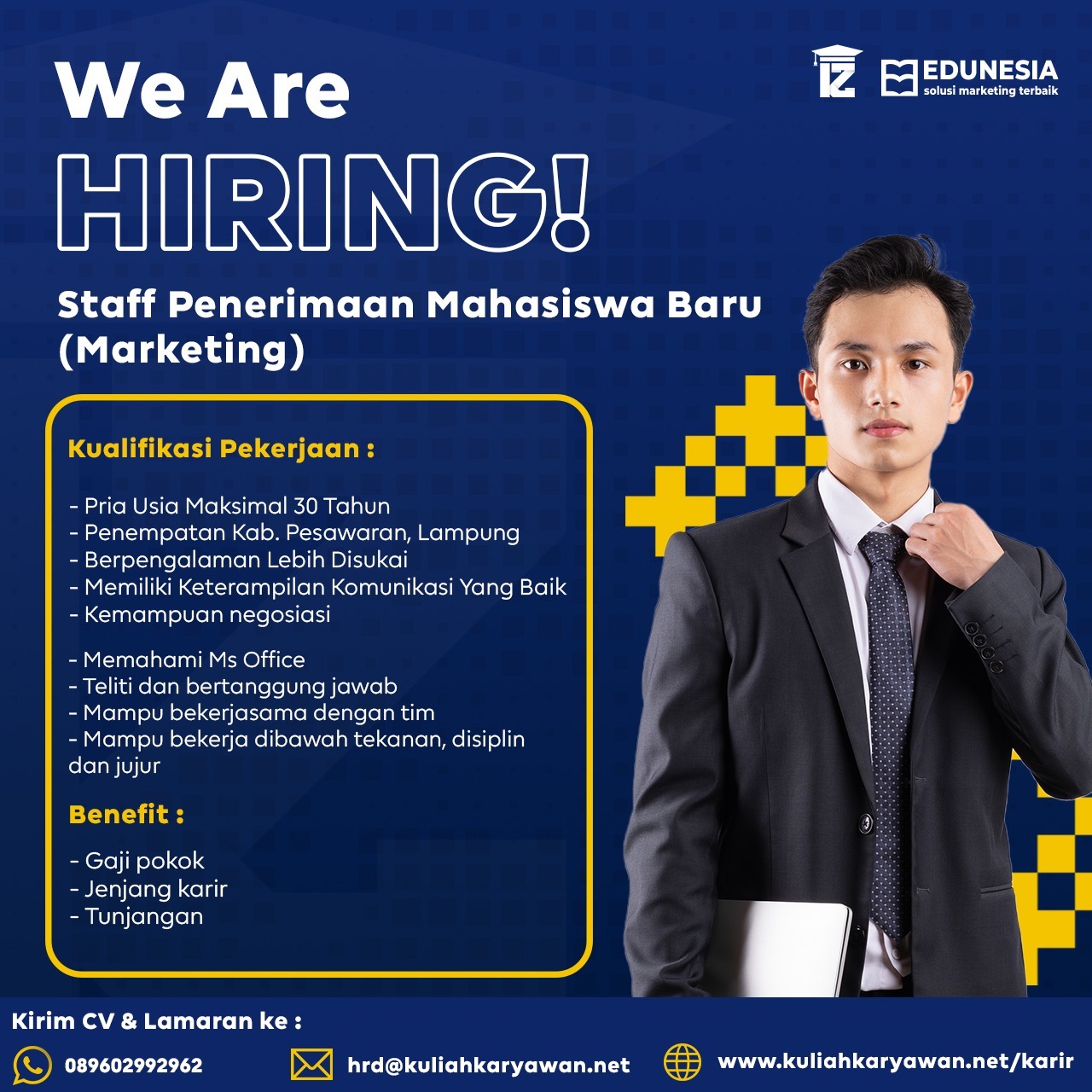 Staff Penerimaan Mahasiswa Baru (Marketing Lampung)