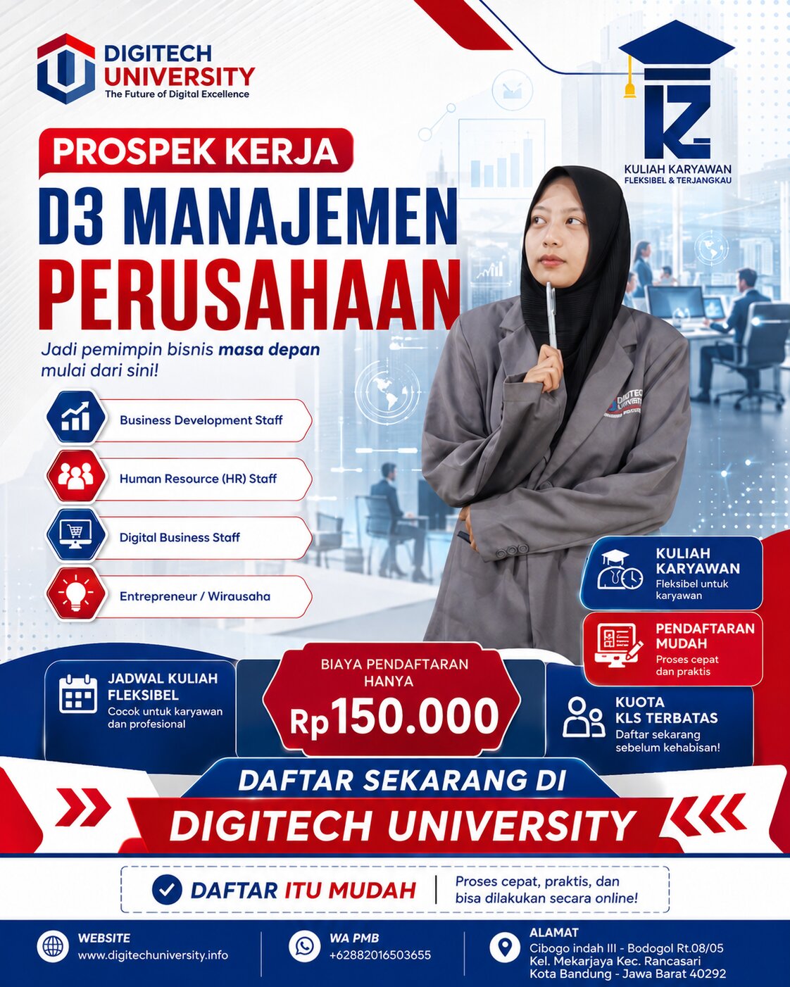 D3 Manajemen Perusahaan di Digitech University