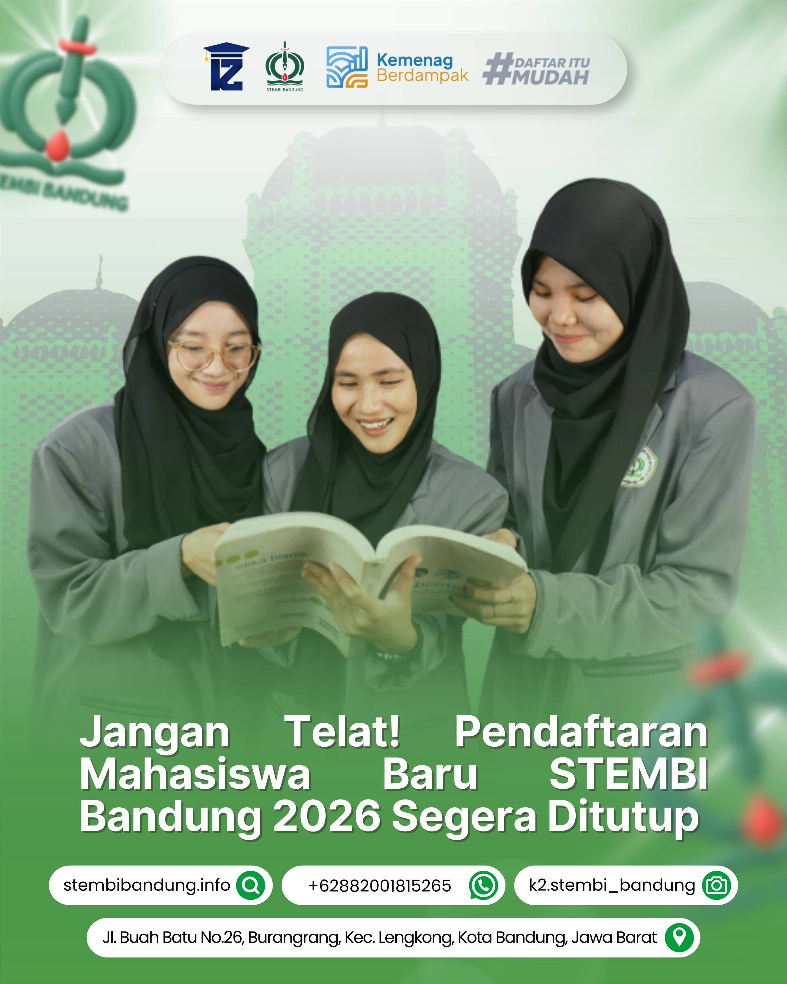 Jangan Telat Pendaftaran Mahasiswa Baru STEMBI Bandung 2026 Segera Ditutup
