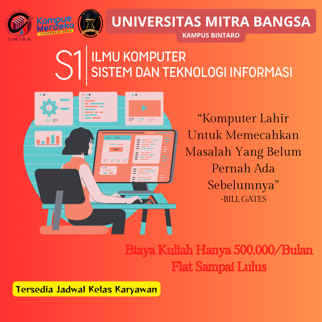 Kelas Karyawan S1 Ilmu Komputer Universitas Mitra Bangsa