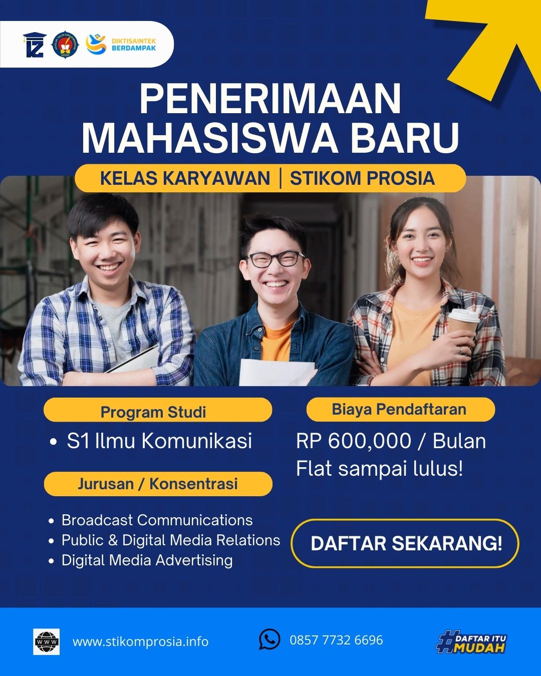 Pilih Kelas Karyawan di STIKOM PROSIA Jakarta