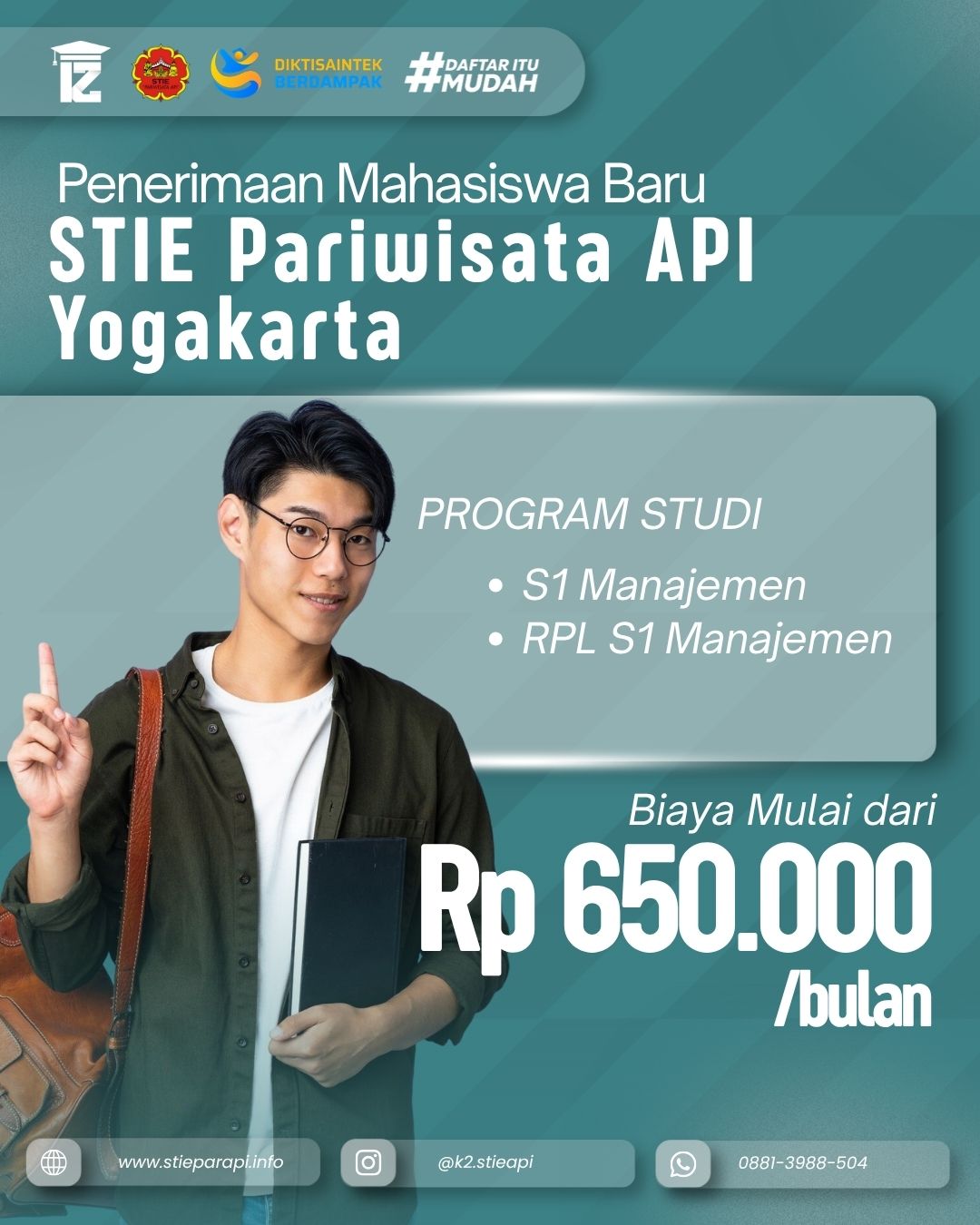 Cari Kuliah Karyawan K2 Jurusan Manajemen, STIE Pariwisata API Yogyakarta Pilihannya