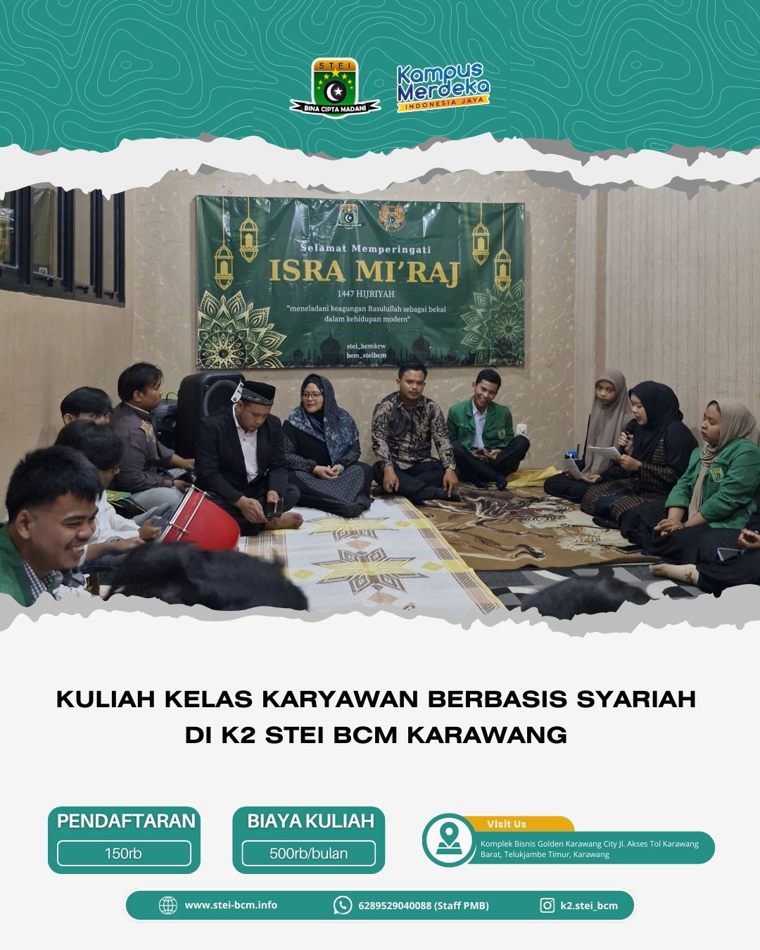 Kuliah kelas karyawan berbasis syariah di kampus STEI Bina Cipta Madani