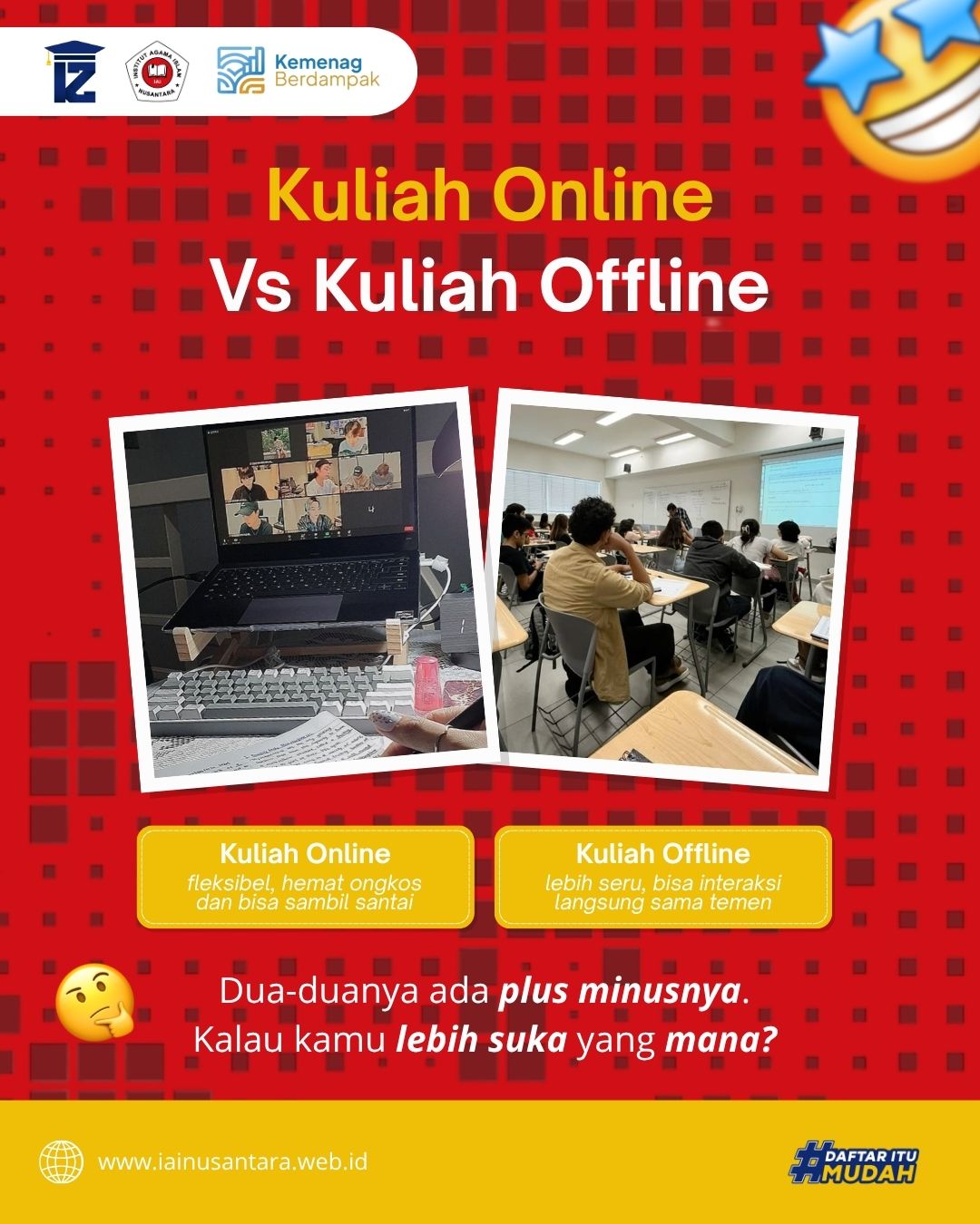 Kuliah Online vs Kuliah Offline di IAI Nusantara