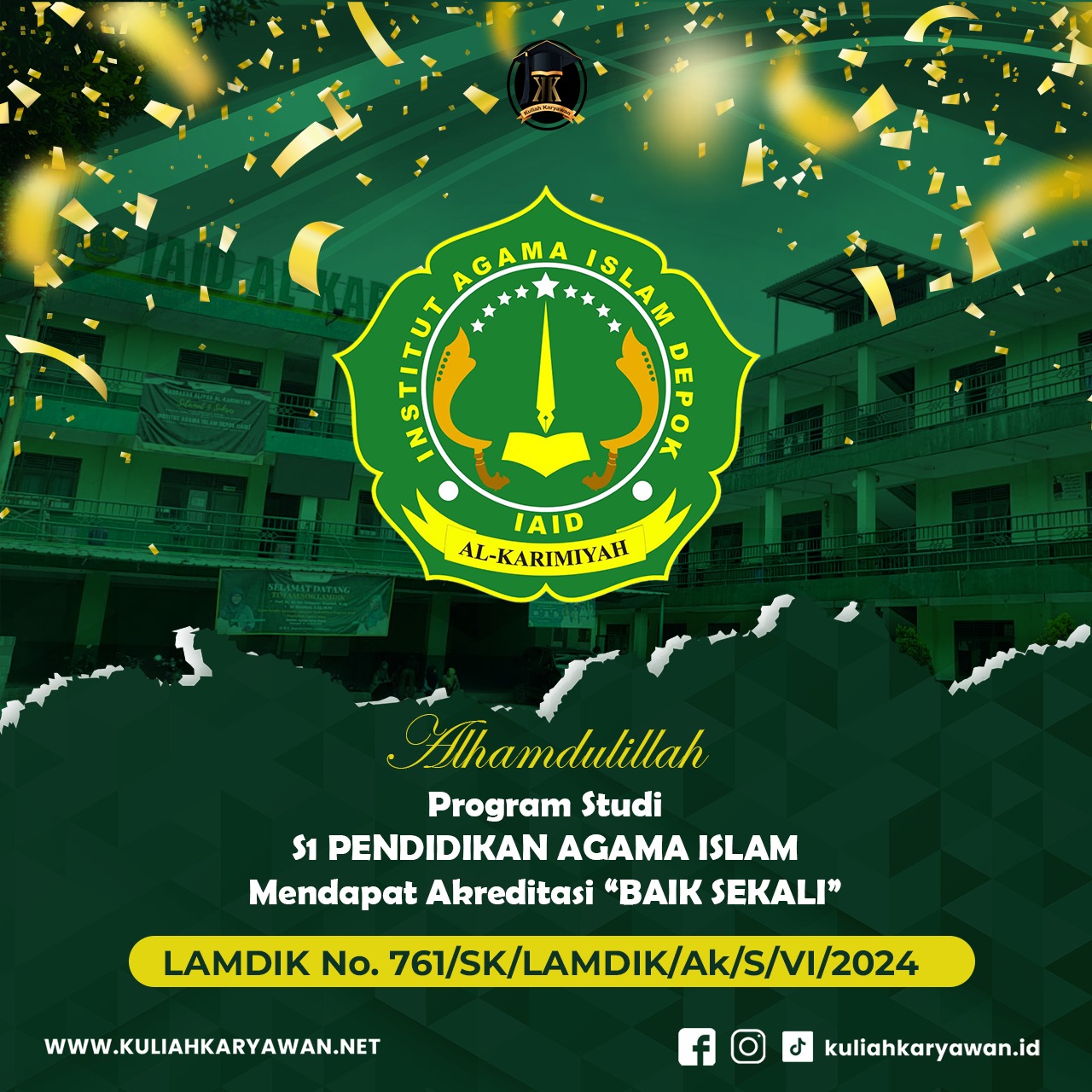 Institut Agama Islam Depok Kampus Jurusan Tarbiyah Akreditasi Baik Sekali