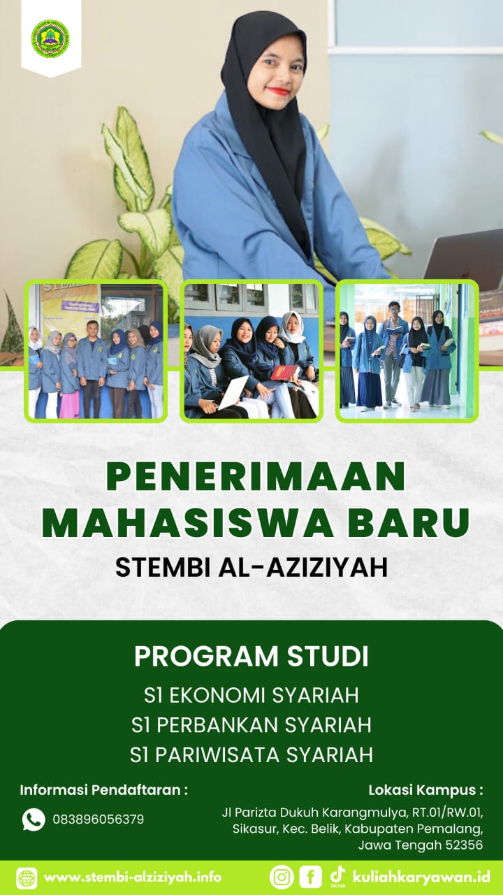 Ayo Bergabung dengan Kampus STEMBI Al-Aziziyah Pemalang, Pendaftaran Mahasiswa Baru Tahun Akademik 2