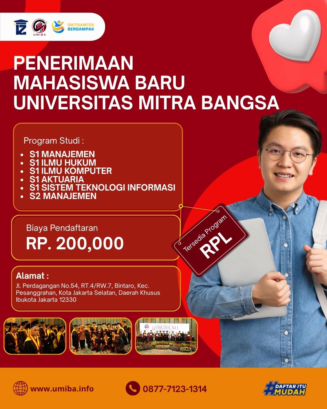 Info Penerimaan Mahasiswa Baru Kampus Universitas Mitra Bangsa