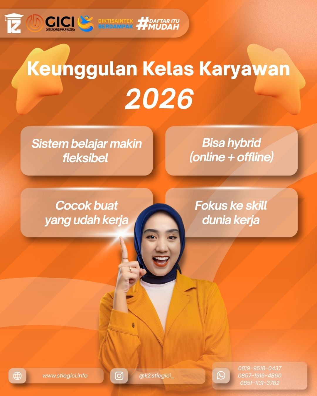 Keunggulan Kelas Karyawan STIE GICI Business School Tahun 2026