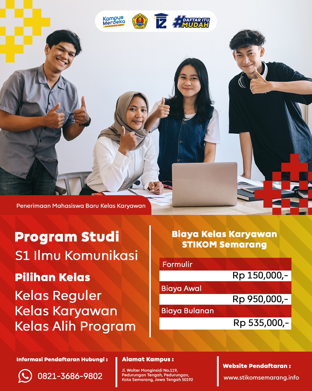 Beasiswa Yayasan Kuliah Kelas Karyawan STIKOM Semarang: Peluang Emas untuk Meraih Pendidikan Tinggi