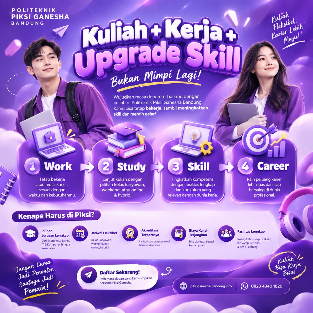 Kuliah Sambil Kerja untuk Meningkatkan Skill di Politeknik Piksi Ganesha Bandung