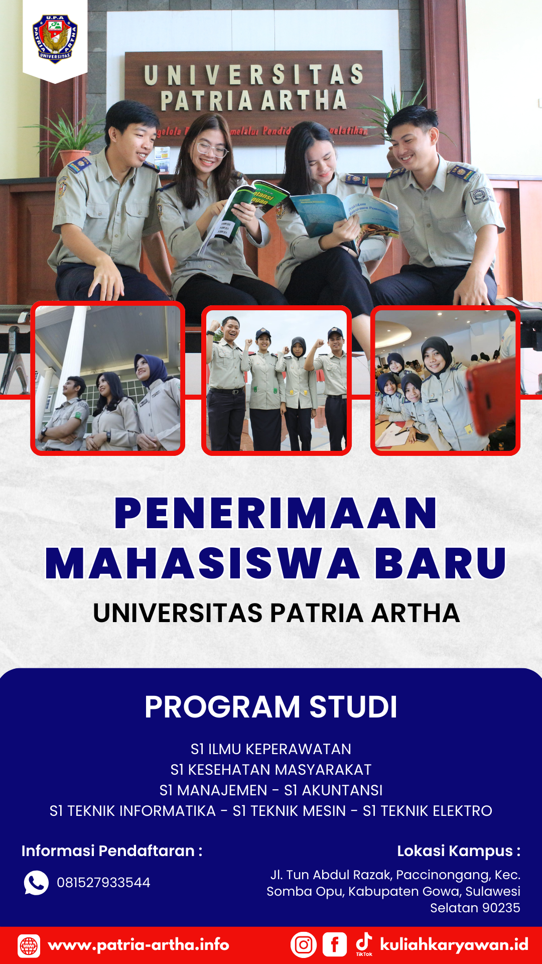 Daftar kuliah di Universitas Patria Artha