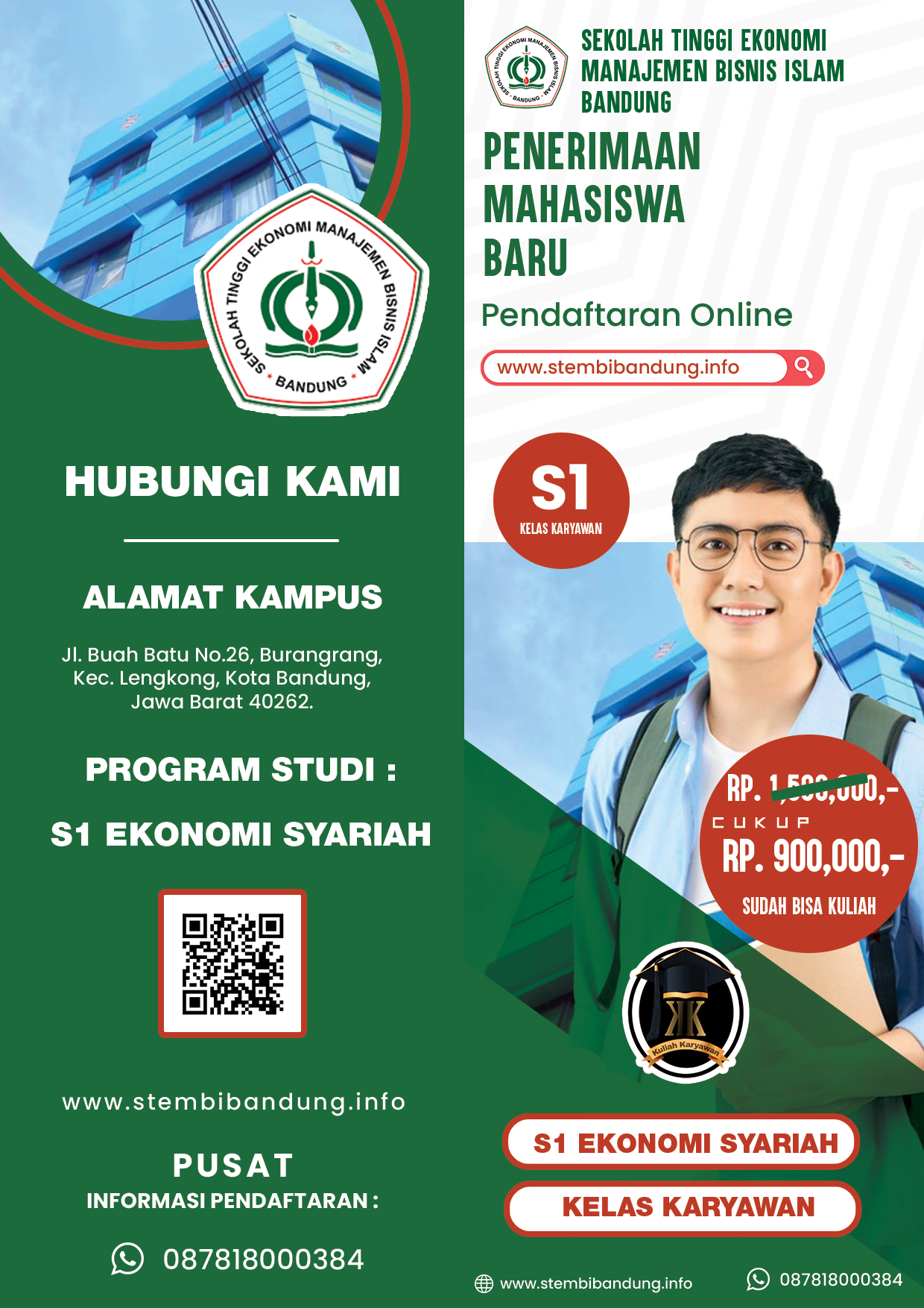 Daftar Kuliah Jurusan S1 Ekonomi Syariah Dikampus K2 STEMBI Bandung