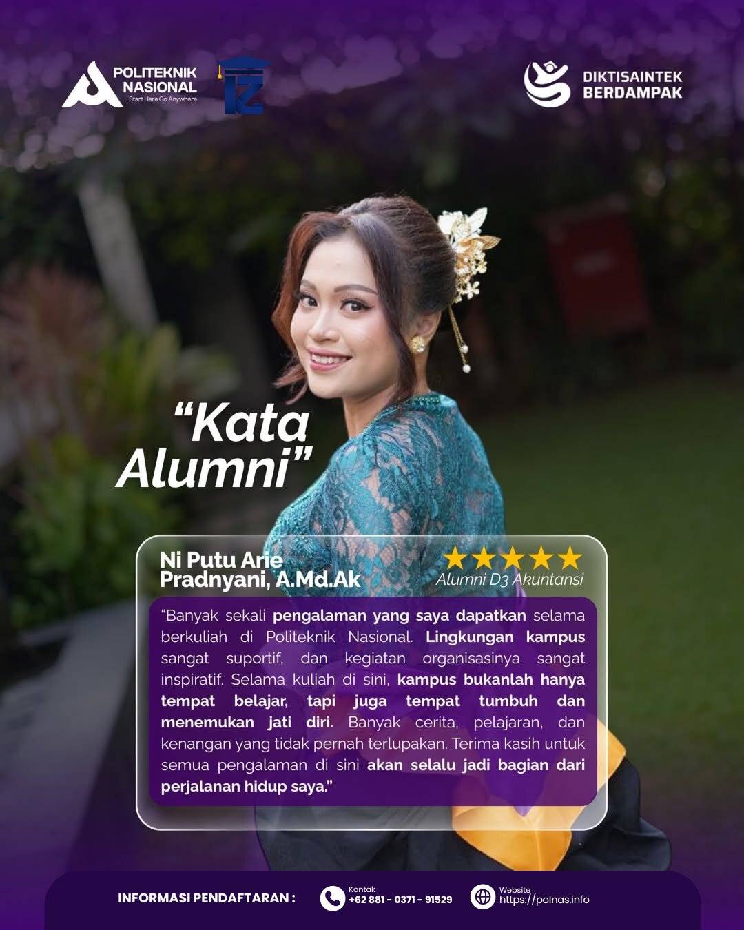 Kata Alumni D3 Akuntansi Kampus Politeknik Nasional