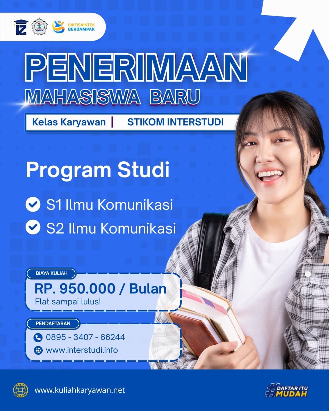 Pendaftaran Mahasiswa Baru Tahun 2026 Kampus Stikom Interstudi Program Studi Ilmu Komunikasi