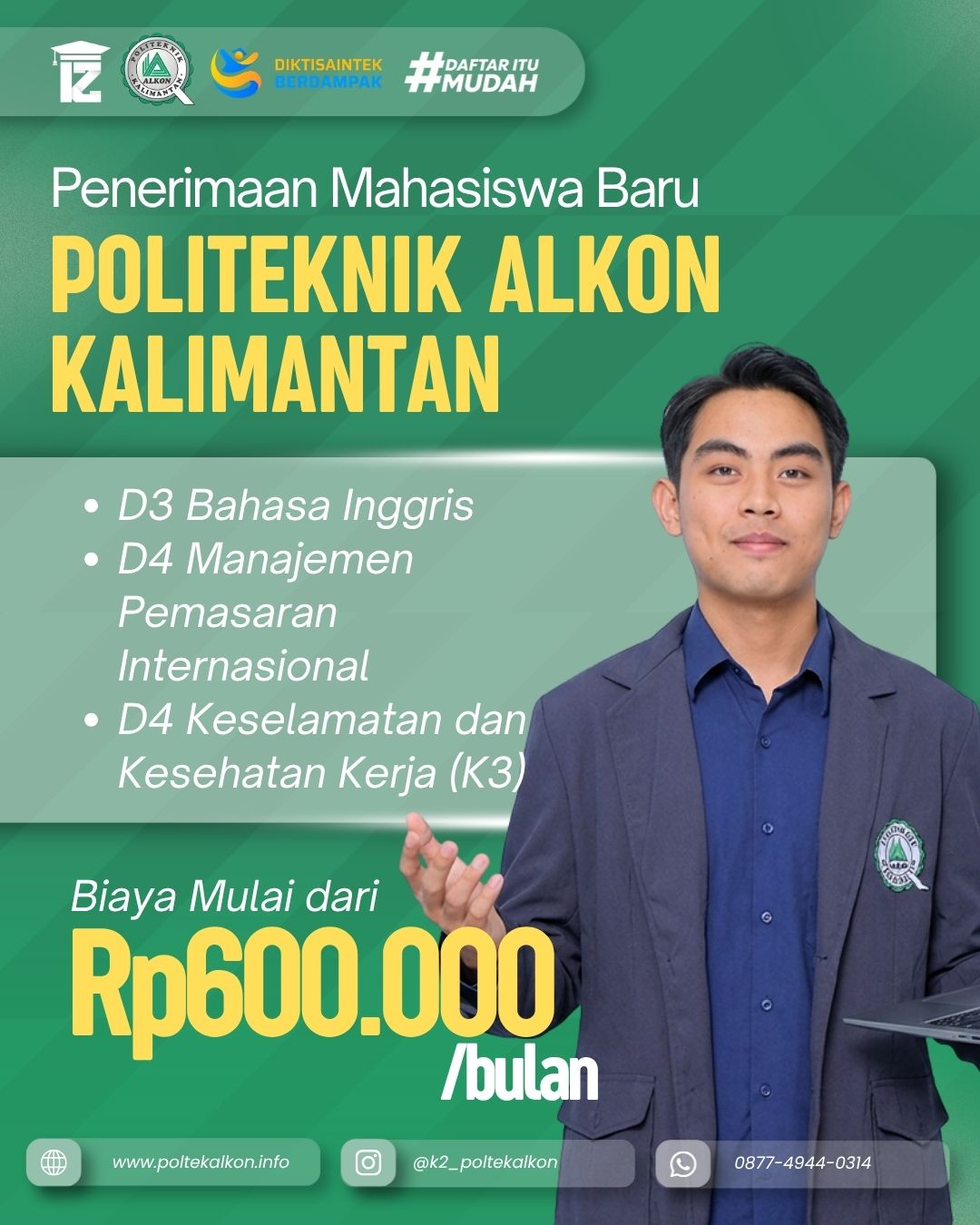Jurusan D3 Bahasa Inggris Politeknik Alkon Kalimantan dan Biaya Kuliahnya