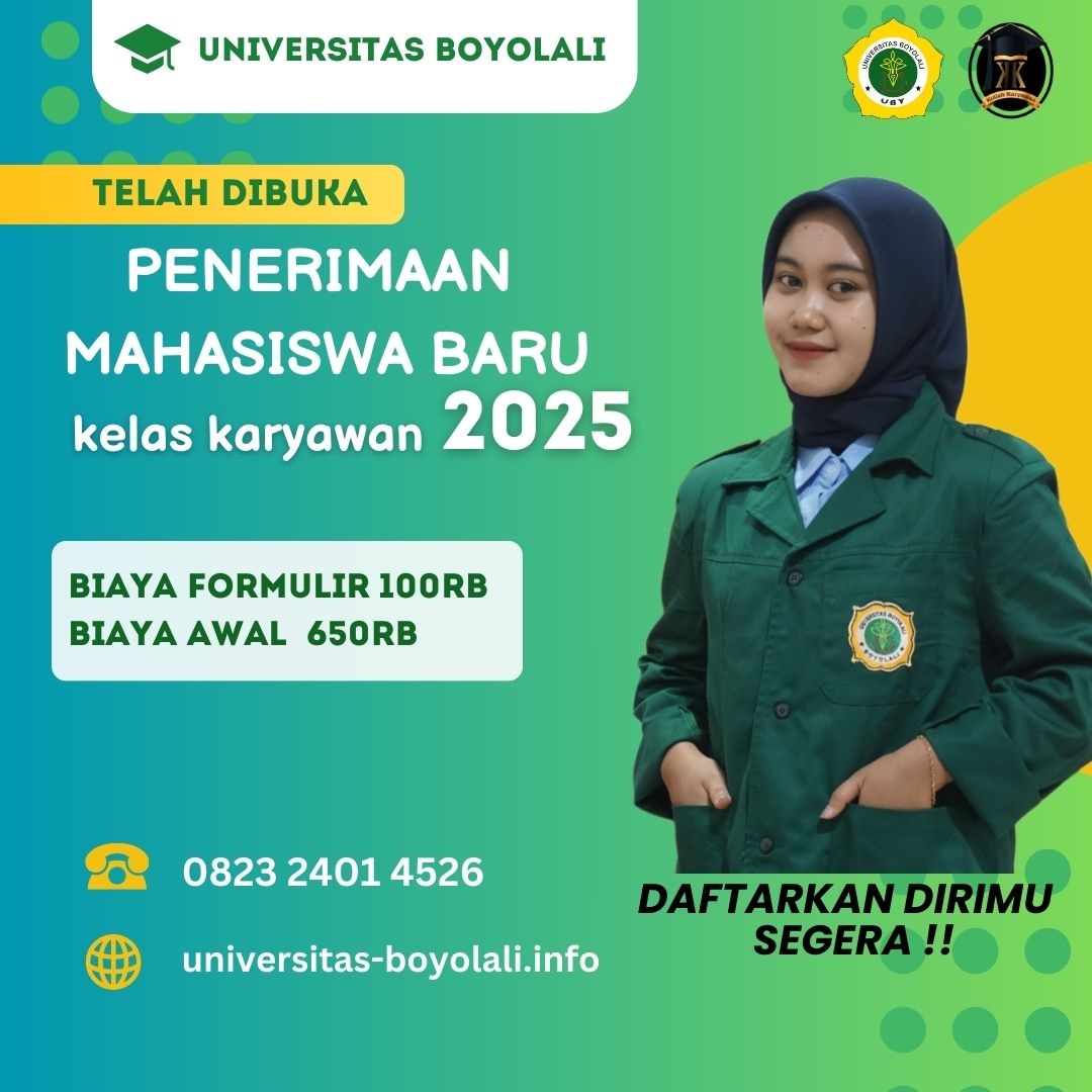 Penerimaan Mahasiswa Baru Kelas Karyawan Universitas Boyolali