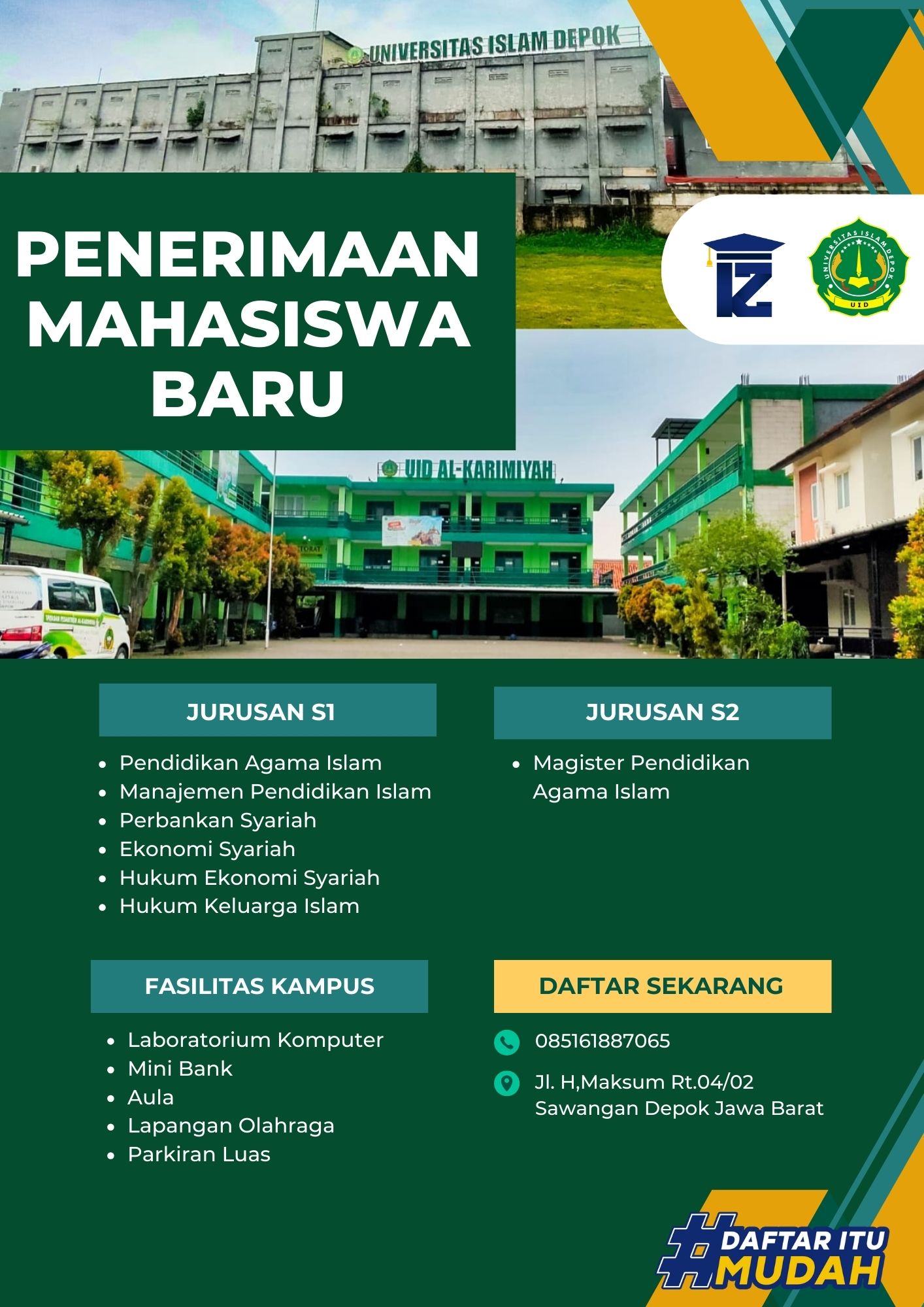 Pendaftaran Mahasiswa Baru Jurusan Perbankan dan Ekonomi Syariah di Depok
