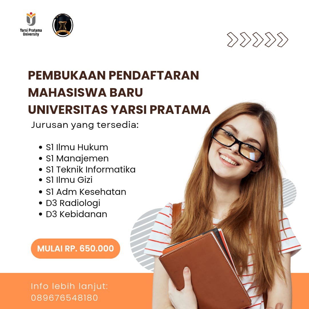 Penerimaan Mahasiswa Baru Universitas Yarsi Pratama Jurusan Kesehatan