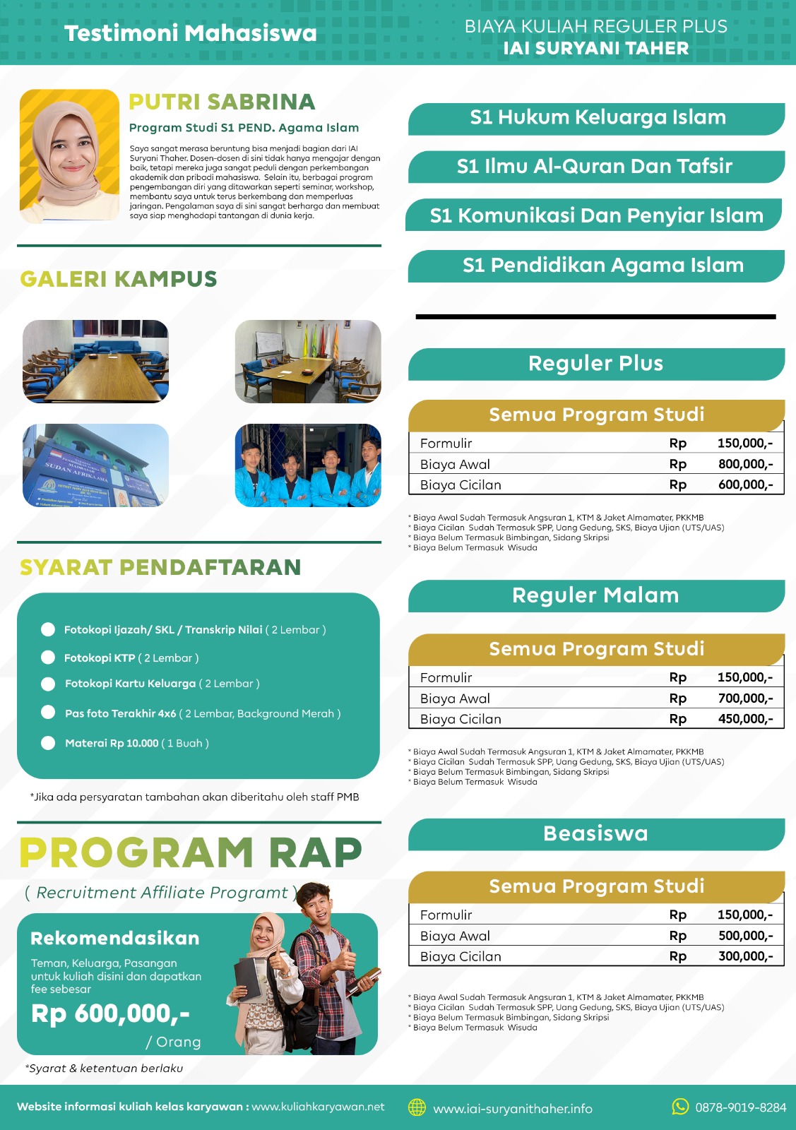 Kampus Terjangkau  Jurusan Hki di Kampus Institut Agama Islam Suryani Thaher Jakarta Selatan