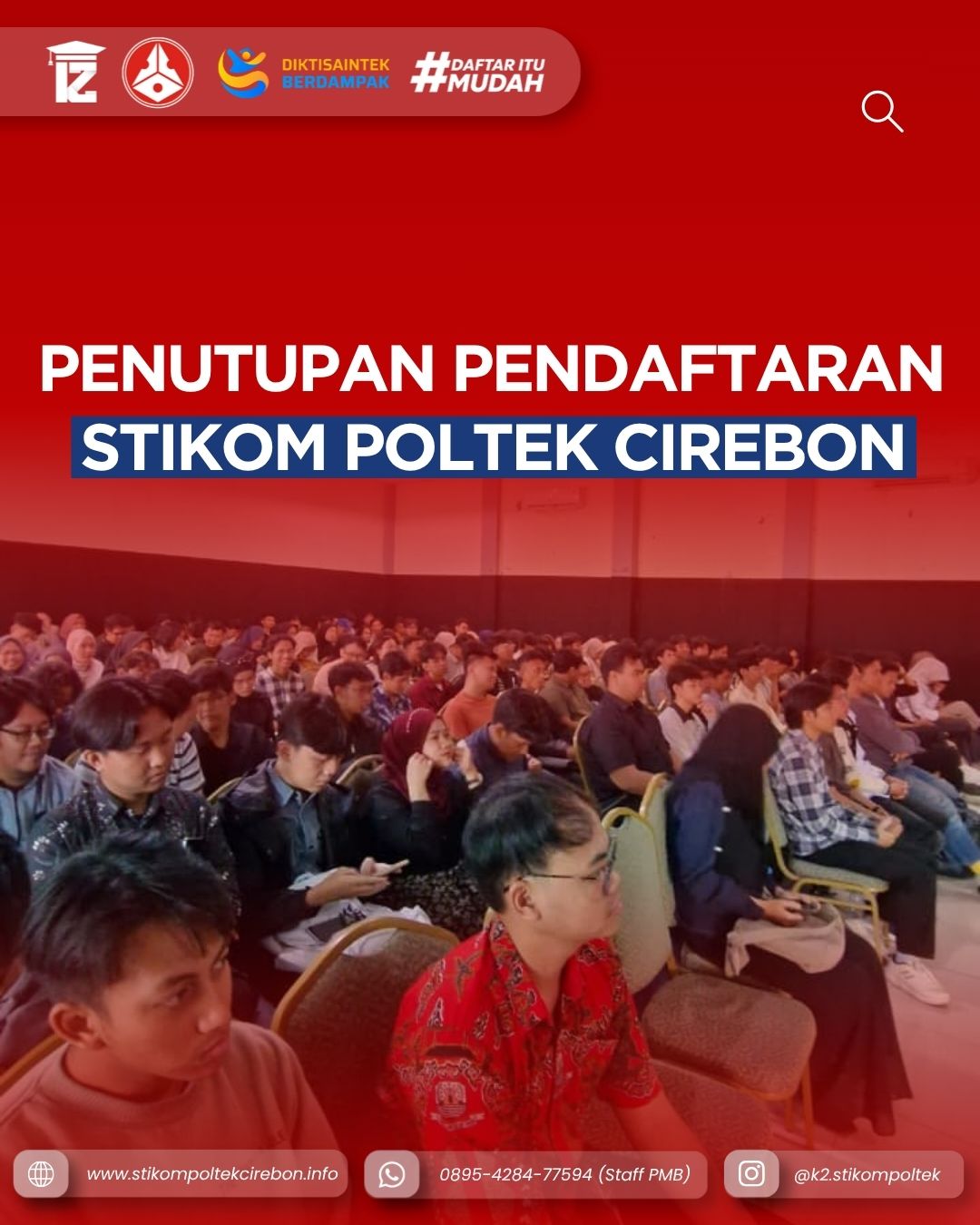 Penutupan pendaftaran di kampus STIKOM Poltek Cirebon