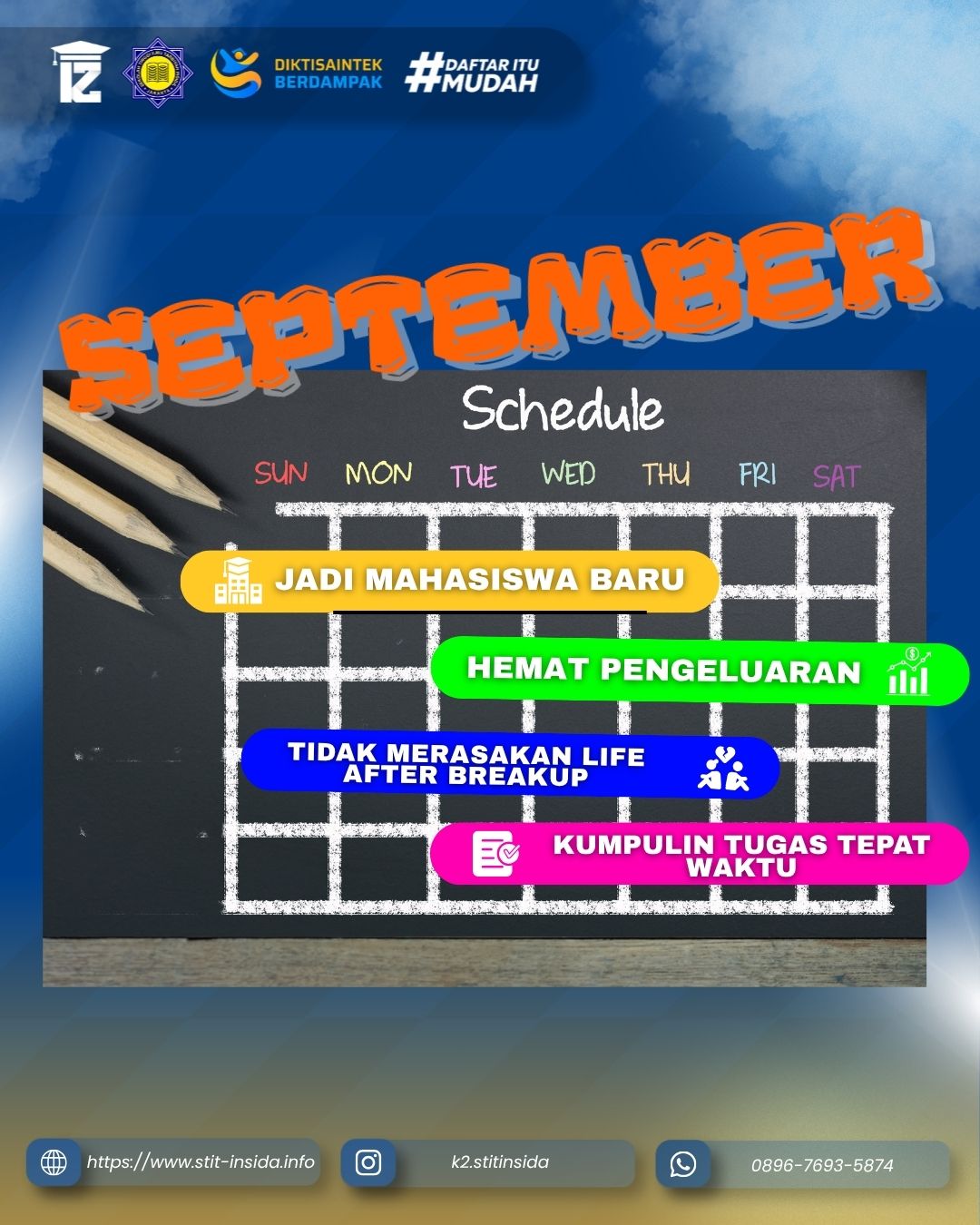 Kuliah di STIT INSIDA September ini 