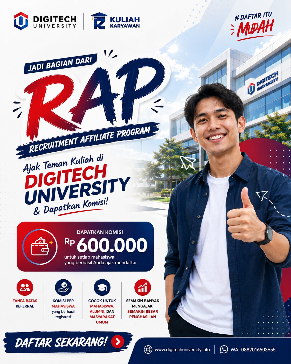 Raih Komisi hingga Rp600.000 dari Program RAP Digitech University