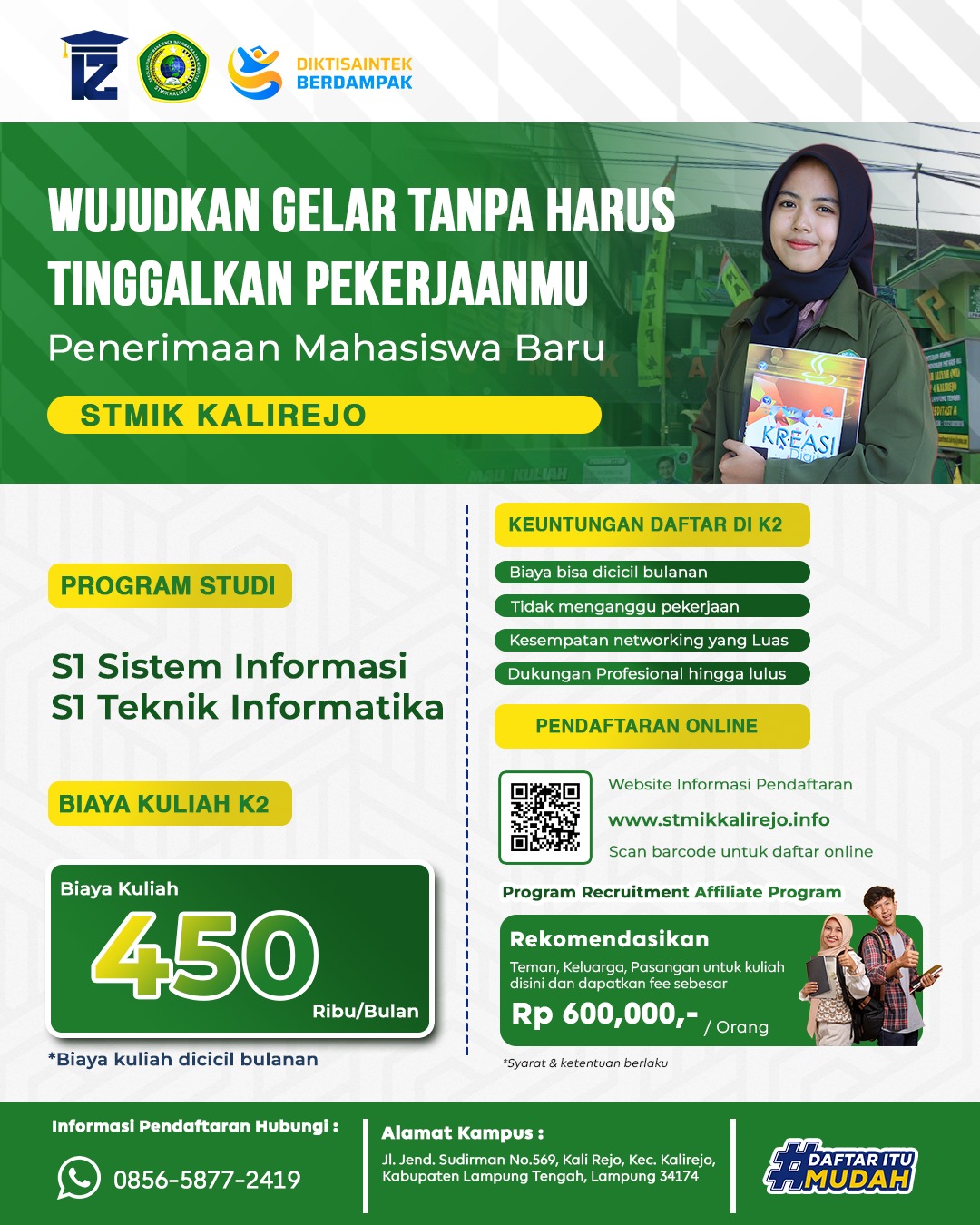 Kuliah Mudah Kampus STMIK Kalirejo Kelas Karyawan
