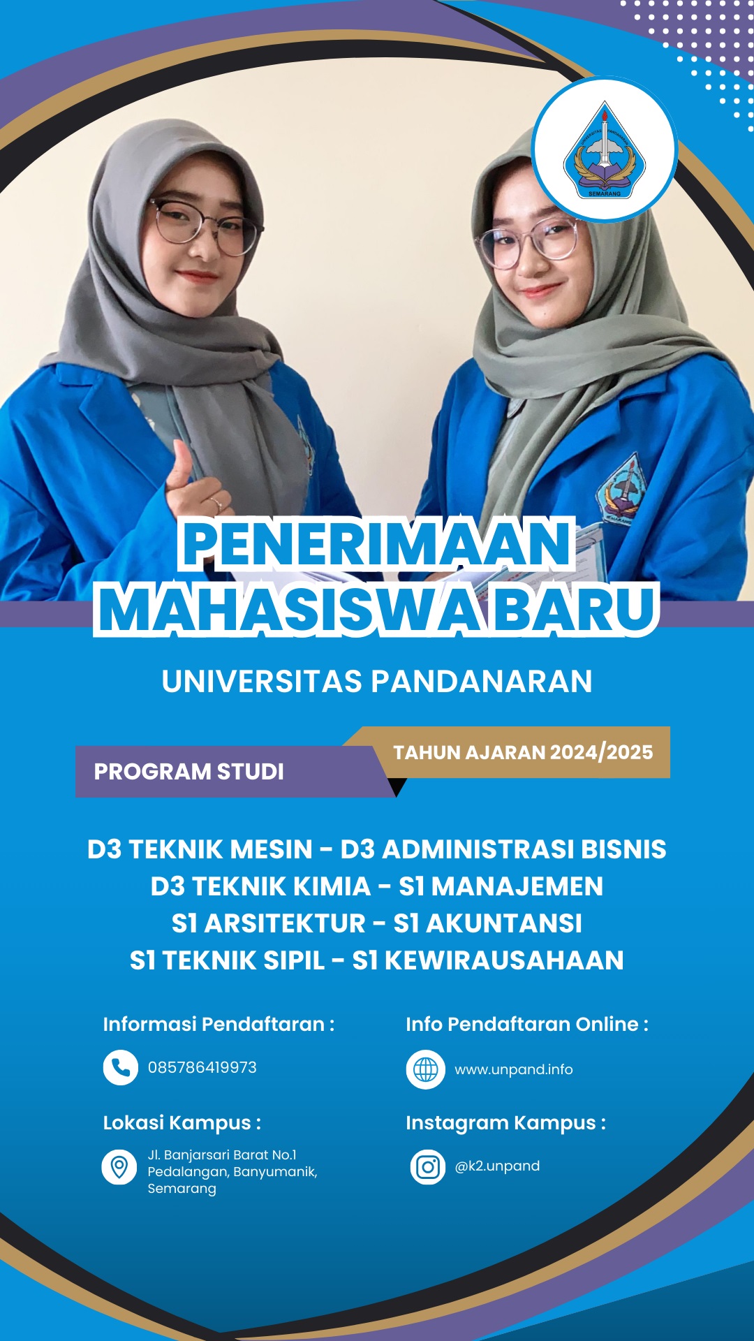 Penerimaan Mahasiswa Baru Universitas Pandanaran Semarang
