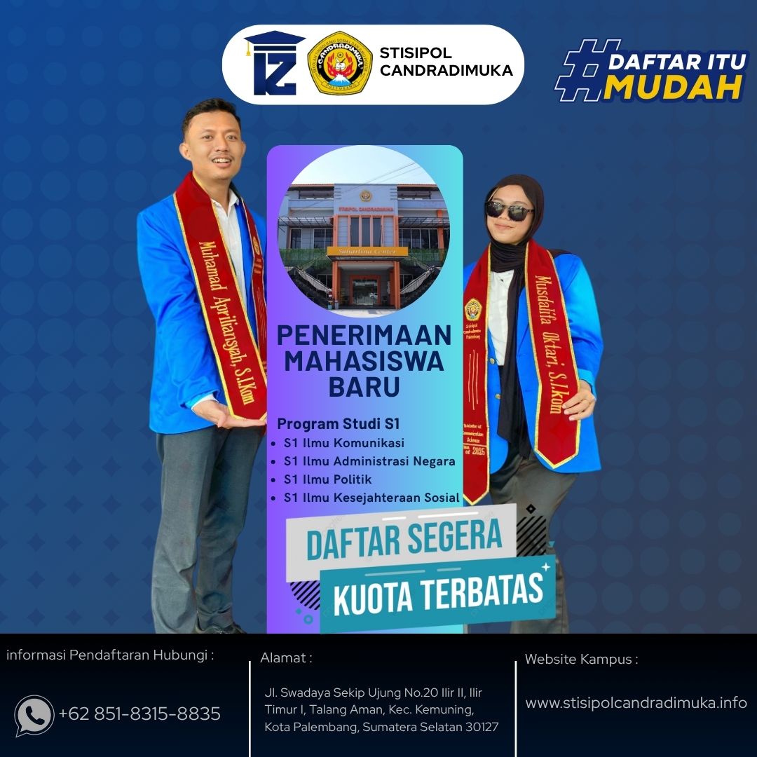 Penerimaan Mahasiswa Baru Kampus STISIPOL Candradimuka Palembang