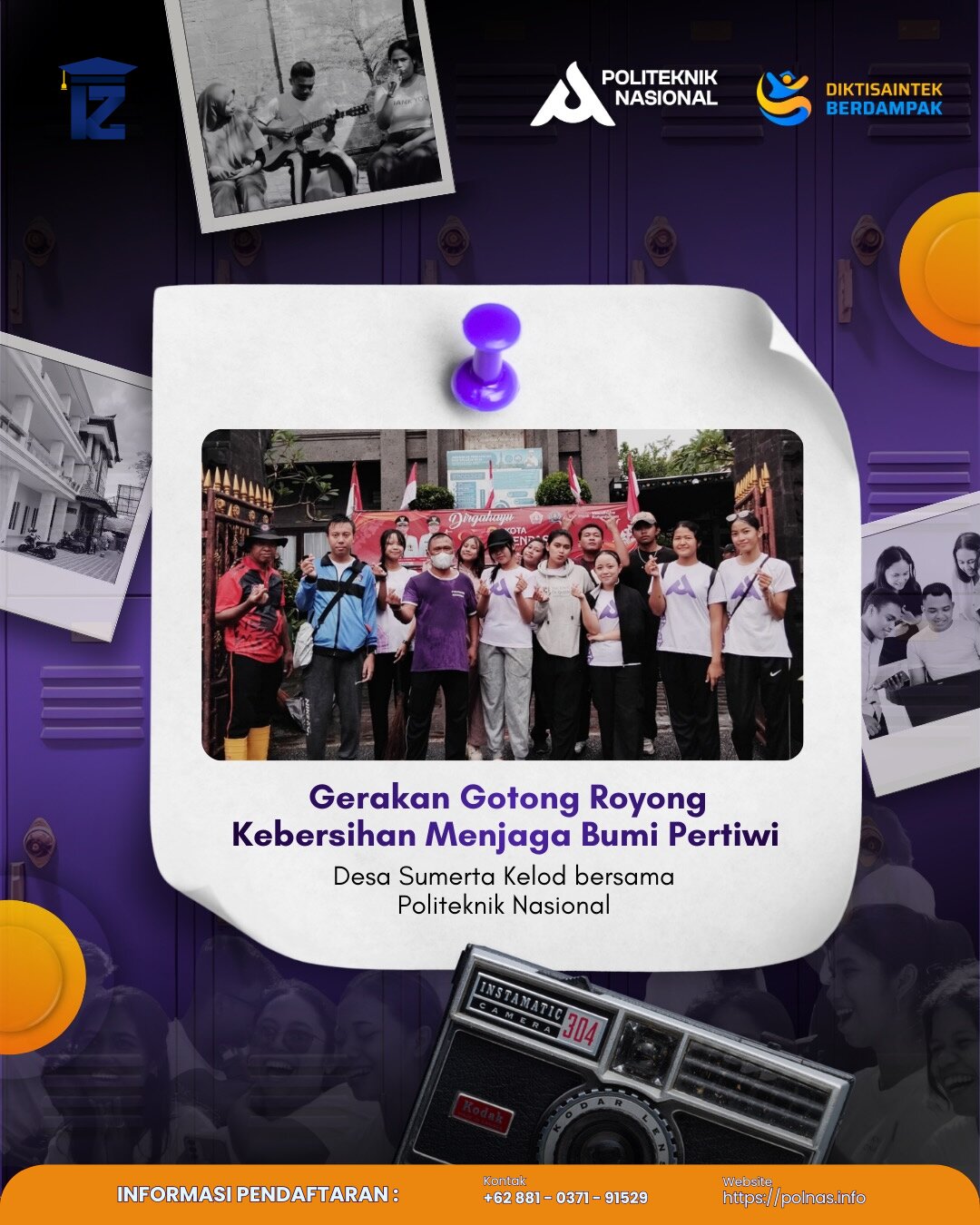Politeknik Nasional Ikut Serta Gerakan Gotong Royong Kebersihan Menjaga Bumi Pertiwi & Safari Keseha
