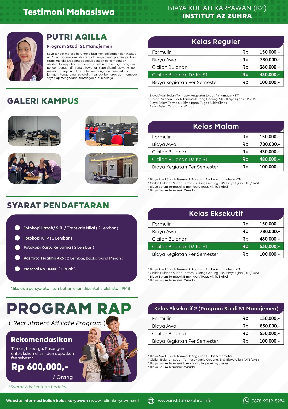 Brosur Kampus Institut Az Zuhra Pekanbaru Terbaru