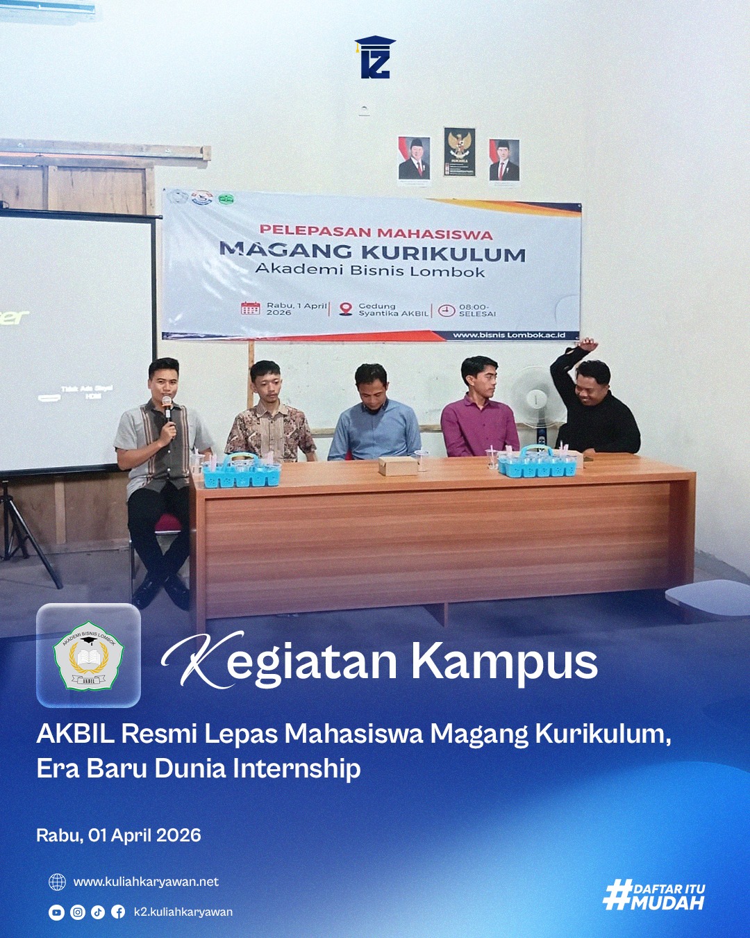 Pelepasan Magang Kurikulum Akademi Bisnis Lombok