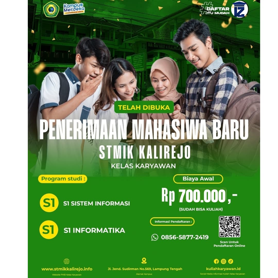 Jadwal Fleksible kampus STMIK Kalirejo Lampung Tengah Kelas Karyawan