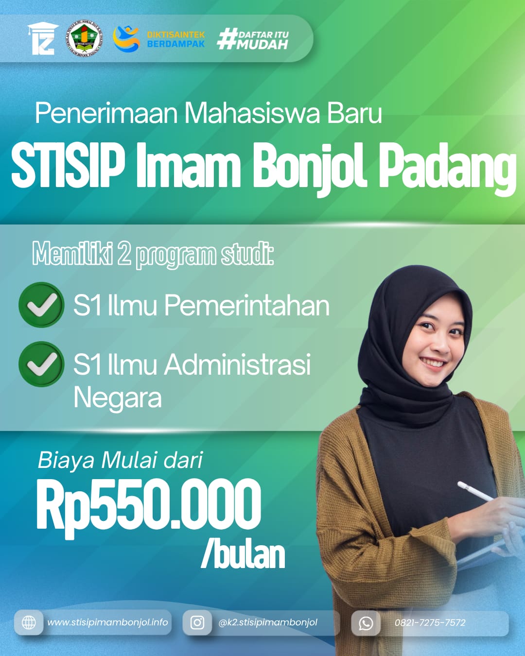 Biaya Kuliah Karyawan Di STISIP Imam Bonjol Padang Bisa Dicicil Bulanan
