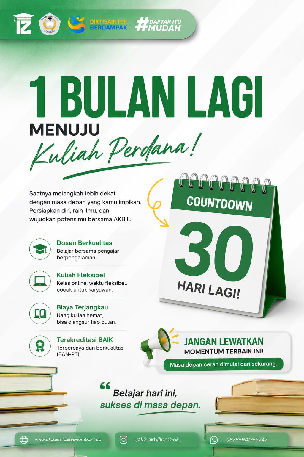 Kuliah Perdana Kampus Akademi Bisnis Lombok 2026
