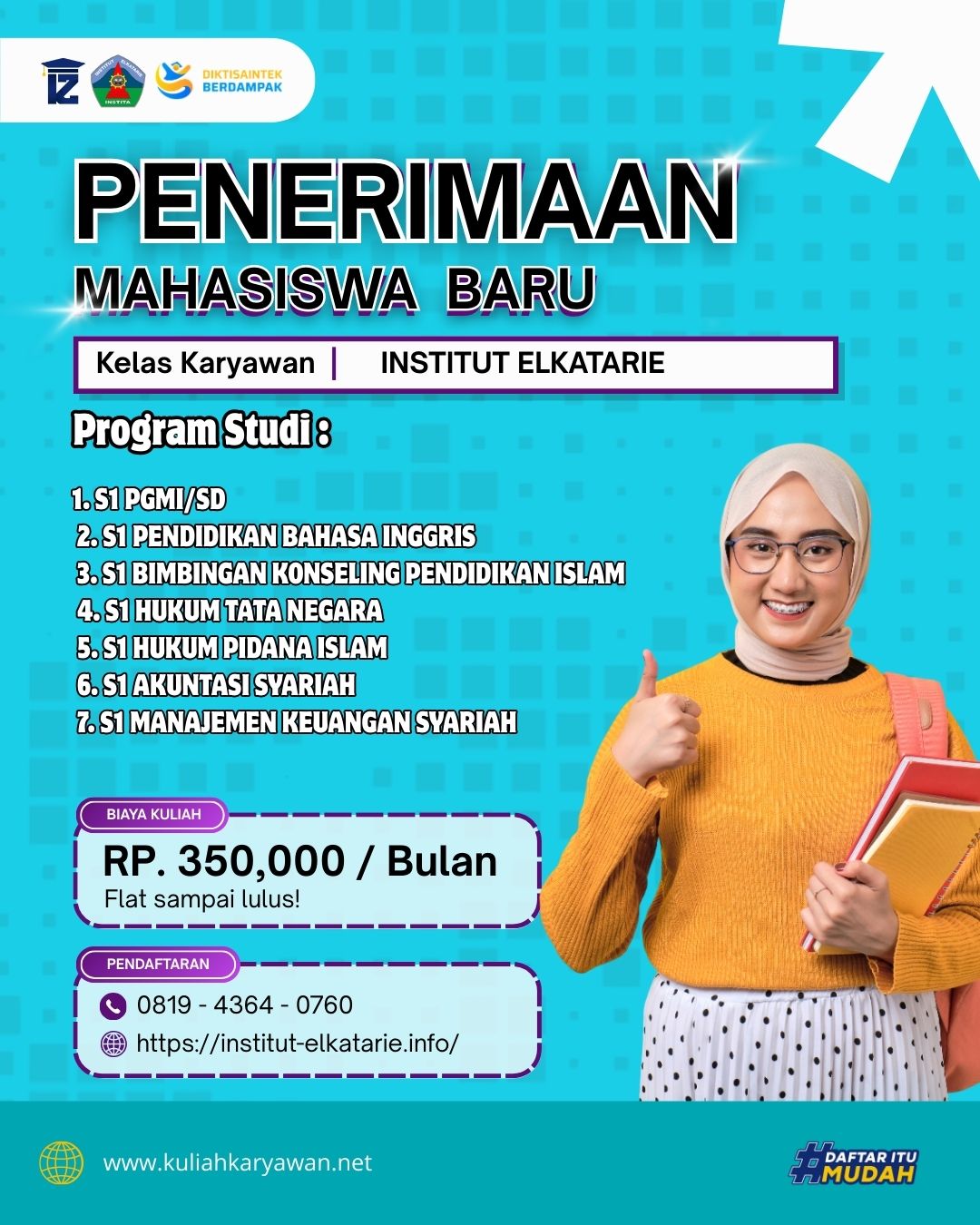 Kuliah di Institut ElKatarie Biaya Bisa di Bayar Bulanan