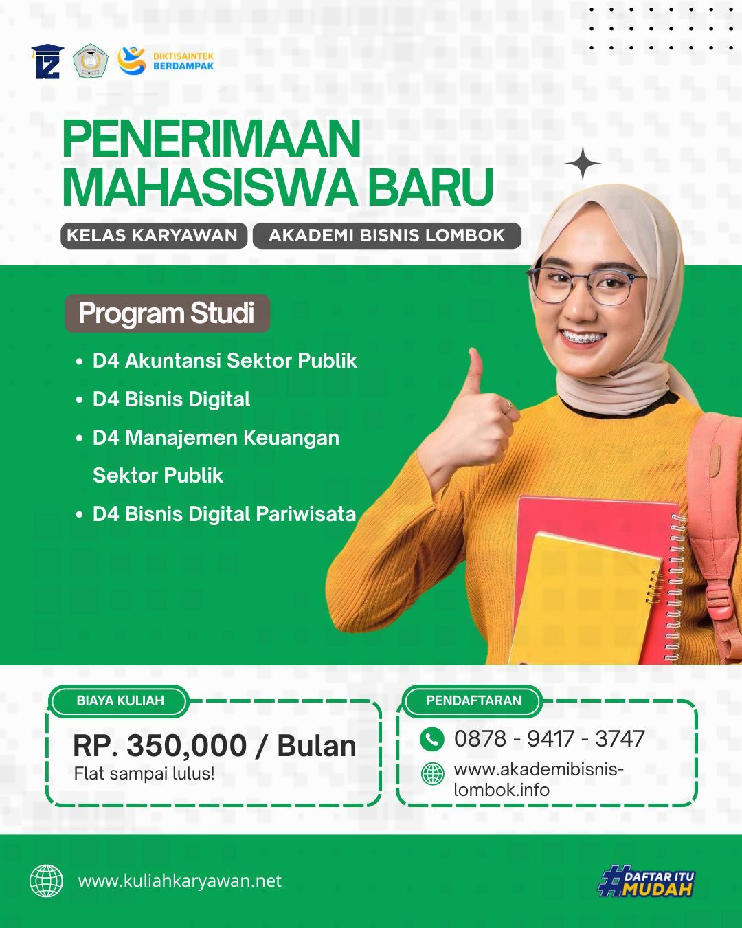 Penerimaan Mahasiswa Baru Kelas Karyawan Akademi Bisnis Lombok
