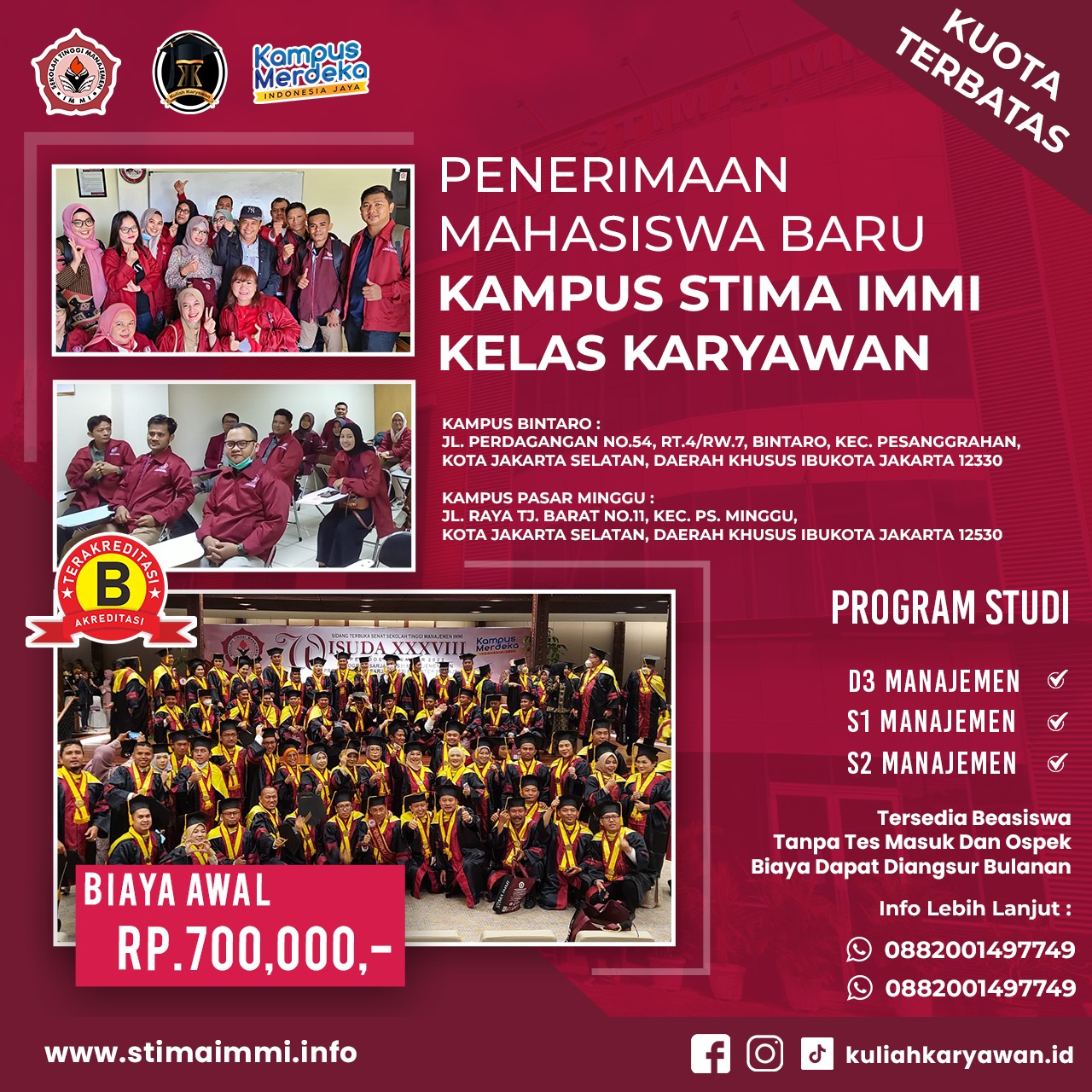 Pendaftaran Kuliah Kelas Karyawan di Pondok Pinang