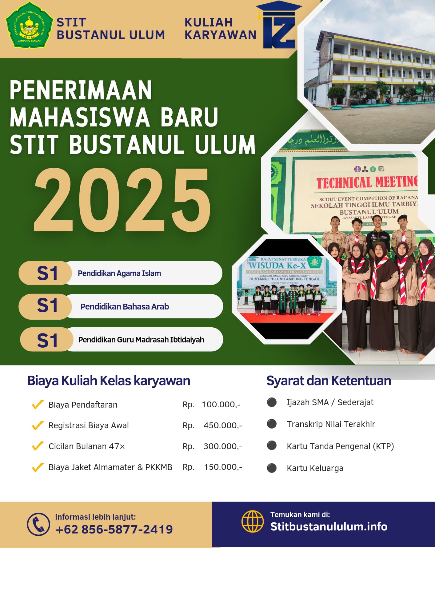 Syarat Pendaftaran Di Sekolah Tinggi Ilmu Tarbiyah Bustanul Ulum