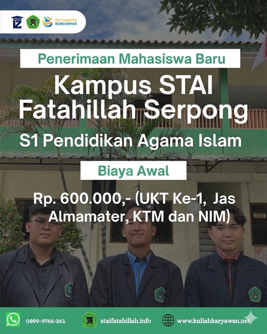 Kampus STAI Fatahillah Serpong Dengan Biaya Awalnya 600rb di Tangerang Selatan 