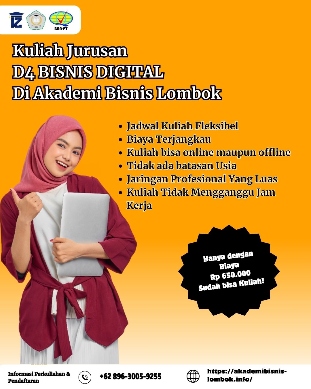 Kuliah Jurusan D4 Bisnis Digital di Kampus Akademi Bisnis Lombok dengan Biaya Terjangkau