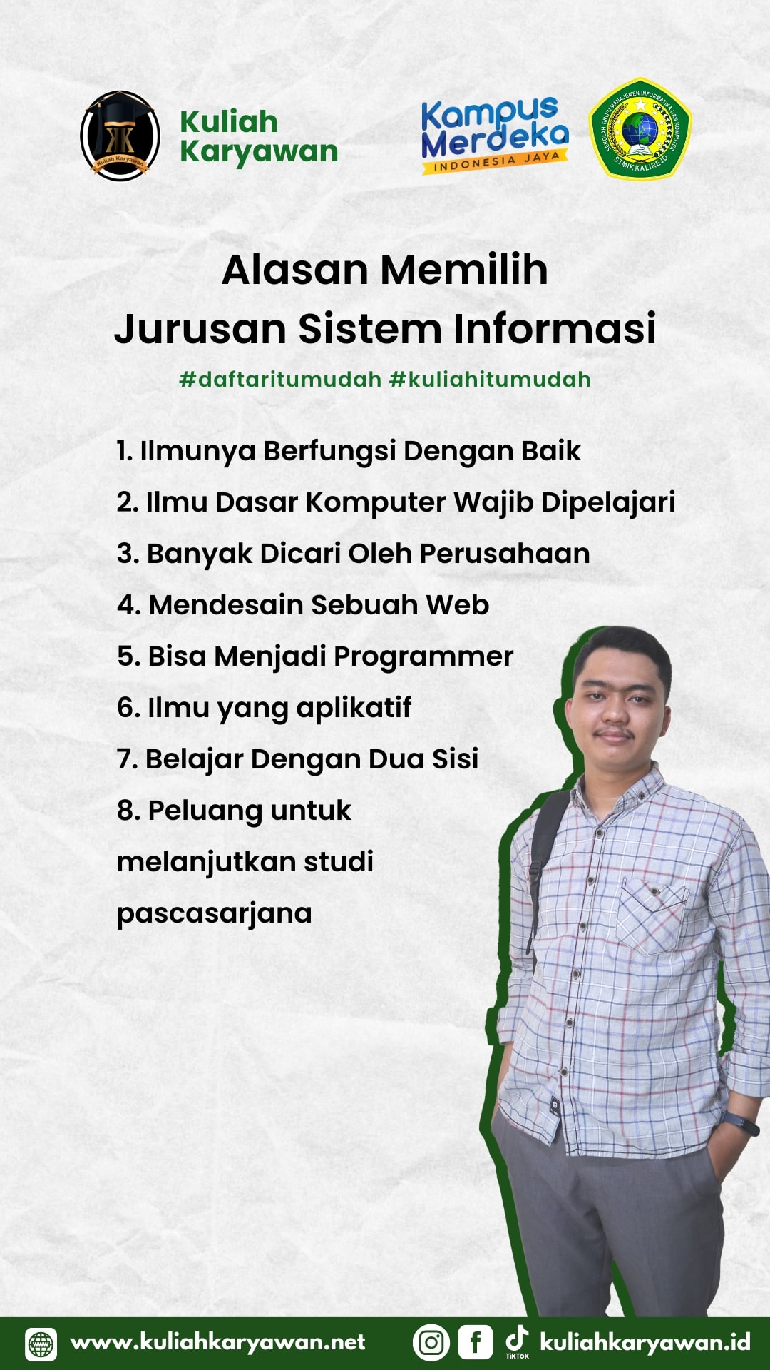 Jurusan Sistem Informasi Kampus STMIK Kalirejo Kelas Karyawan
