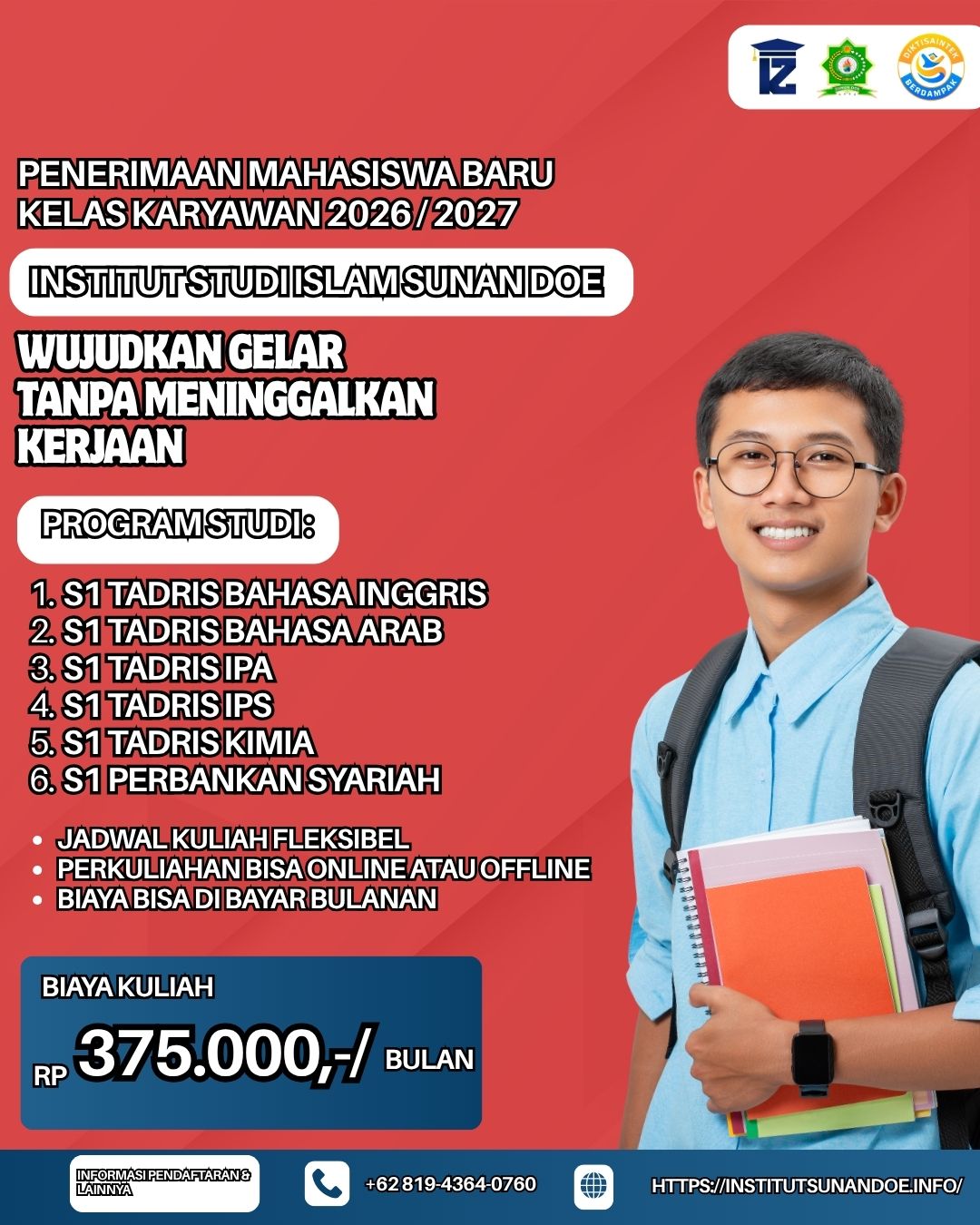 Pendaftaran Kuliah Kelas Karyawan Kampus ISI Sunan Doe Tahun Ajaran 2026 Sudah di Buka