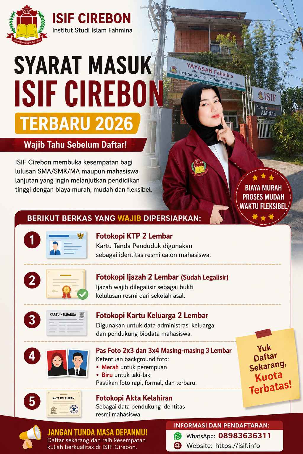 Syarat Pendaftaran Mahasiswa Baru ISIF Cirebon yang Wajib Kamu Siapkan