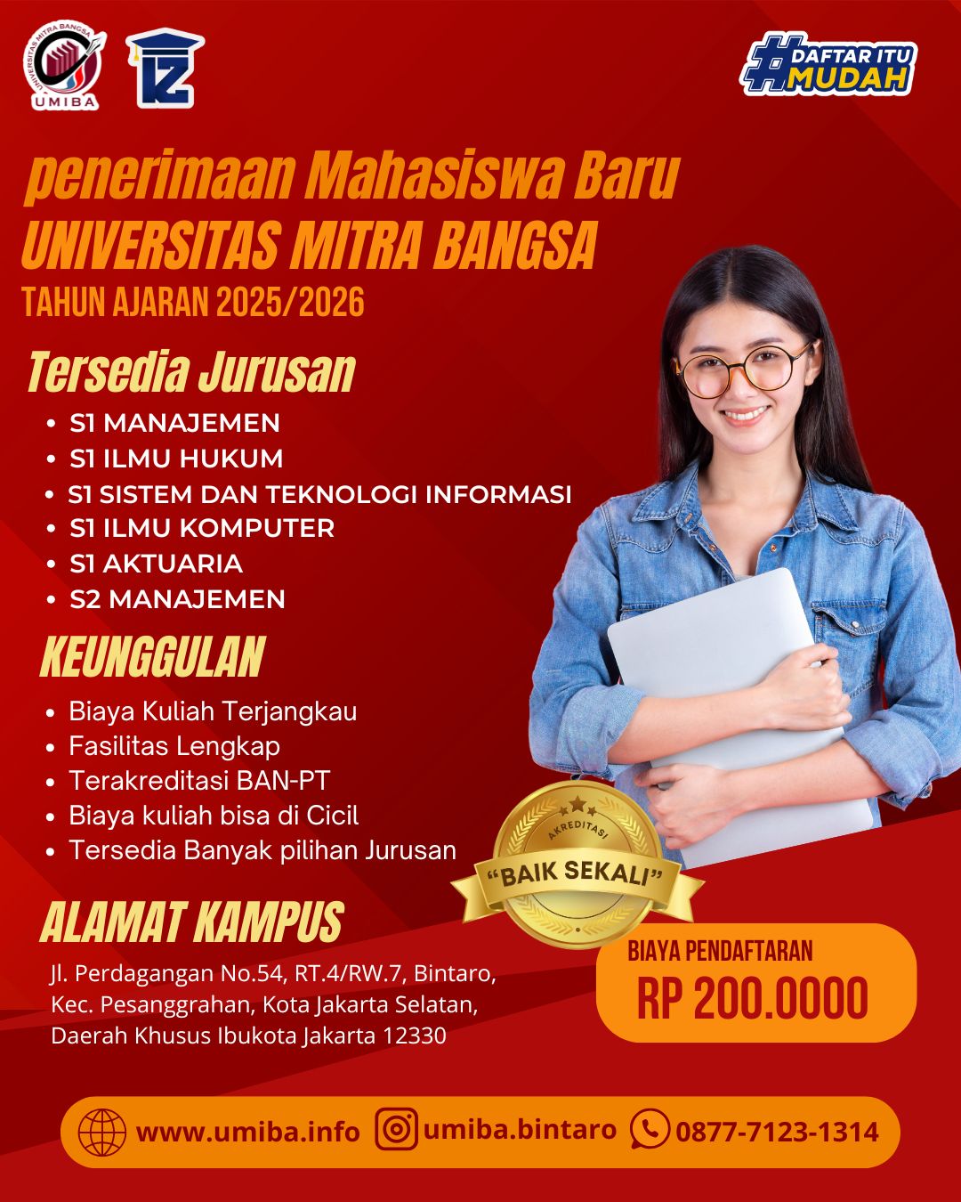 Penerimaan Mahasiswa Baru Kampus Wilayah Jakarta Selatan