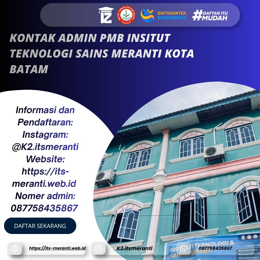 Kontak Pendaftaran Insitut Teknologi Dan Sains Meranti Batam 