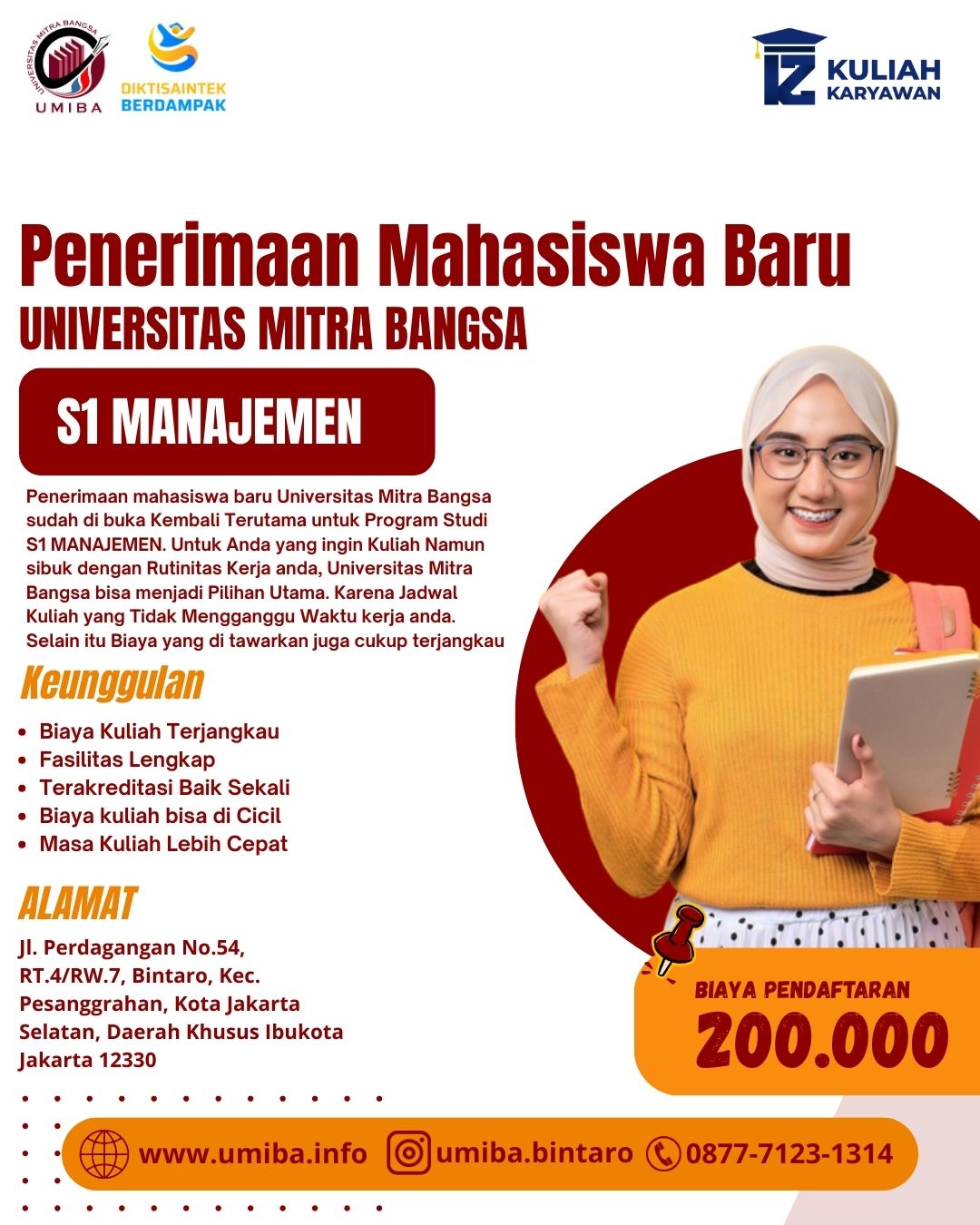 Kuliah S1 Manajemen di Kampus Universitas Mitra Bangsa Bintaro